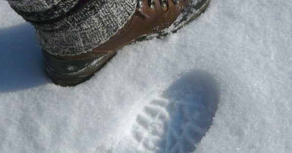 scarpe per camminare sulla neve